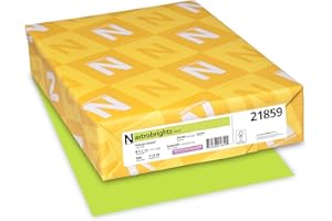 Neenah 21859 Astrobrights Color Paper, 8.5” x 11”, 24 lb / 89 gsm, Vulcan Green, 500 Sheets