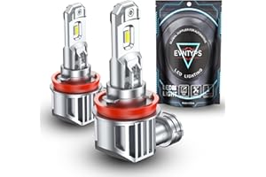 evntyps H11/H8/H16 LED Fog Lights Bulbs or DRL,6000K White Fog Light Replacement Bulb for Cars,3570 Chips 16000 Lumens,Non-polarity LED Fog Lights For Trucks,Plug and Play,Pack of 2