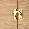 Sardar DL-05 Brass Flip Latch| Double Door Lock Hardware|Safety Door Latch Lock| Heavy Duty Door Stopper (Gold Left)