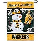 Green Bay Packers Holiday Winter Snow Garden Flag Double Sided Banner