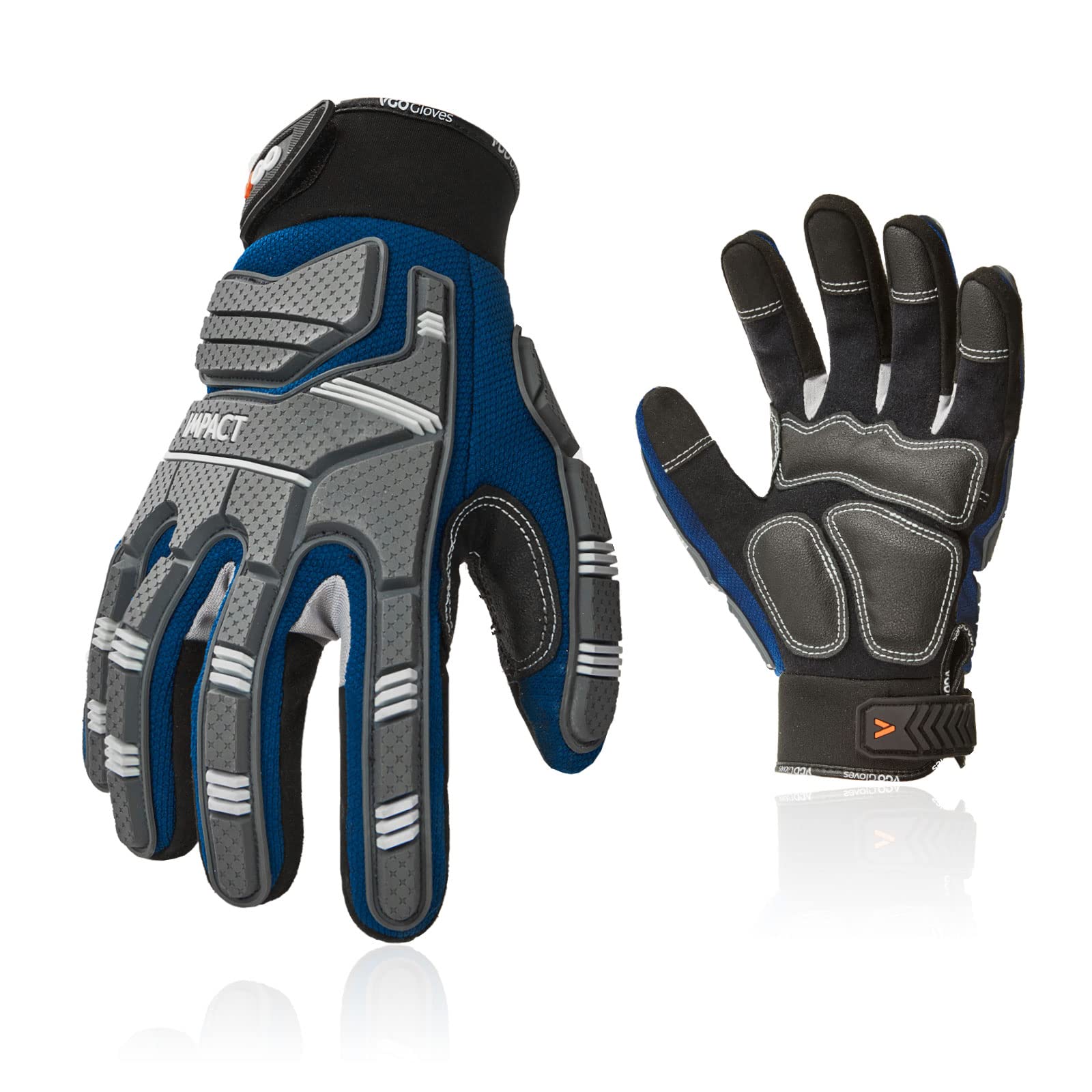 Vgo... Safety Work Gloves,Mechanics Gloves,Impact Gloves,Anti-Vibration Gloves,Rigger Gloves,Heavy Duty(SL9792IP,Blue,XL,1Pair)