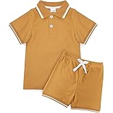 JiuBreeze Toddler Baby Boy Polo Shirts Summer Clothes Set Soft Golf Short Sleeve Outfits 18mo 24mo 2T 3T 4T 5T