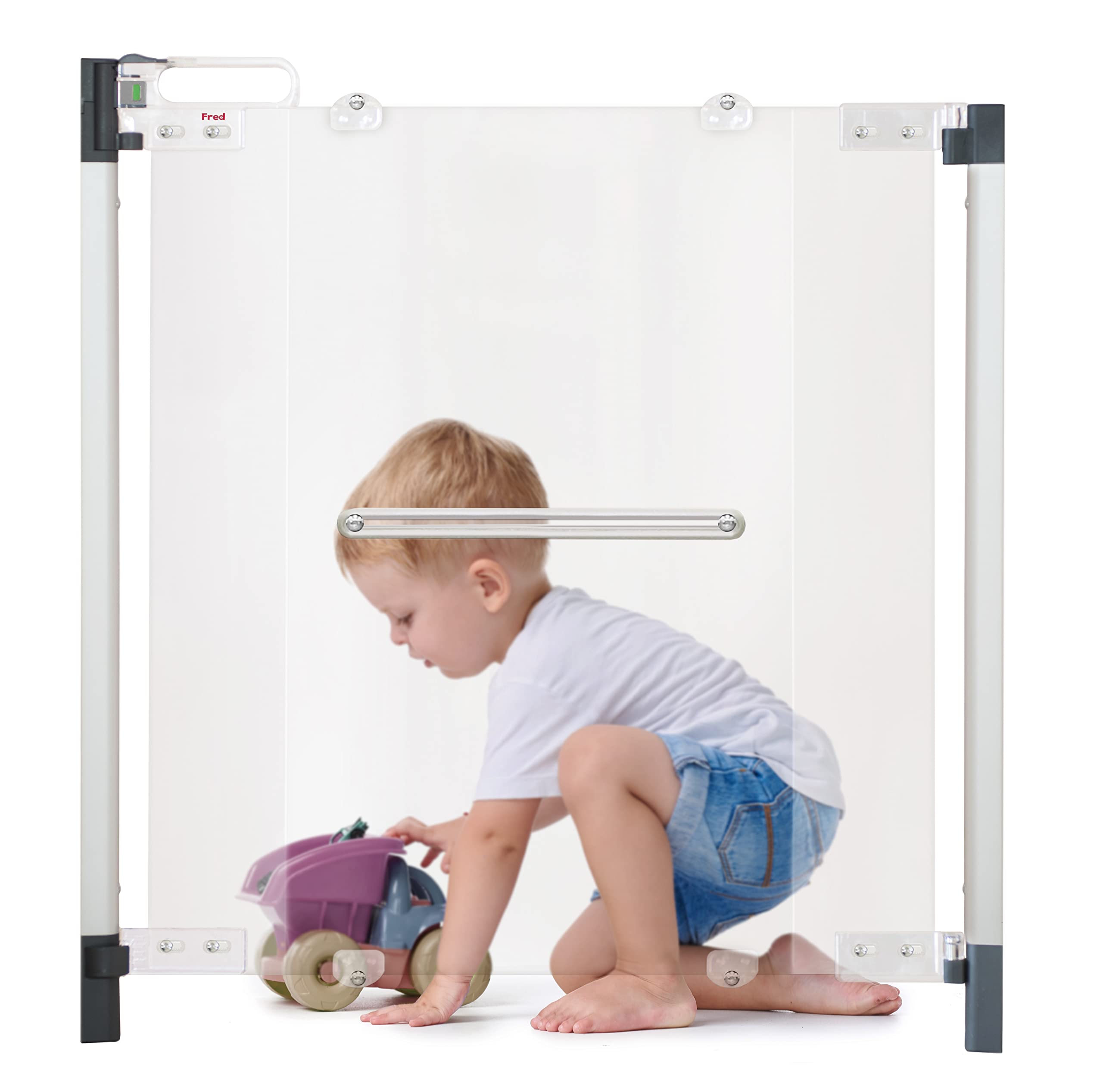 Fred Safety Screw Fit Acrylic Clear-View Baby Safety Gate to Fit Openings 75cm to 100cm