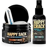Derm Dude Below-the-Belt Bundle for Men | Happy Sack Deodorant &amp; Comfort Cream 2oz + Happy Crack Refreshing Spray 2oz | Odor Control, Cooling Comfort, DeoPlex &amp; Witch Hazel Blend