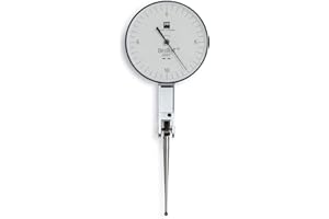 TESA BROWN & SHARPE Brown & Sharpe 599-7035-3 Dial Test Indicator Set, Extra Long Contact Point, M1.4x0.3 Thread, White Dial, 0-10-0 Reading, 1.5" Dial Dia., 0-0.02" Range, 0.0005" Graduation, +/-0.0005" Accuracy
