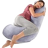 BATTOP Pregnancy Pillows for Sleeping,Pregnancy Must Haves Maternity Body Pillow with Cooling Washable Cover,New Mom Gifts fo