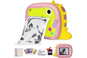 Camera for Kids, Instant Print Camera with 1080P WiFi Function 32GB TF Card, Toddler Video Camera Toy Christmas Birthday Gift