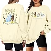 FASHGL Magical Kingdom Sweatshirt for Women Magic Shirt Family Vacation Sweater Cute Castle Graphic Long Sleeve Pullover Tops