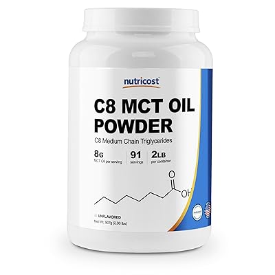 Nutricost C8 MCT Oil Powder 2LBS (32oz) - 95% C8 MCT Oil Powder