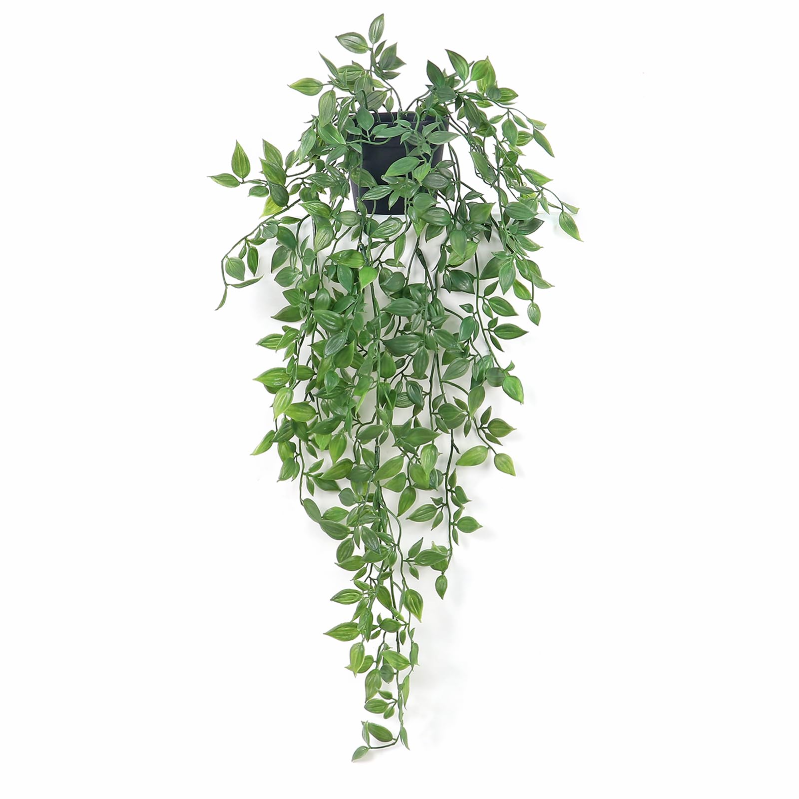 Photo 1 of  Fake Hanging Plants Artificial Small Potted Plants Mandala Leaves Faux Vines Indoor Greenery Plant for Living Room Shelf Decor (1 PCS)