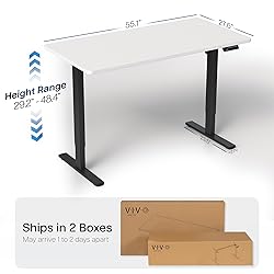 VIVO Electric 55 x 28 in Standing Desk, Memory