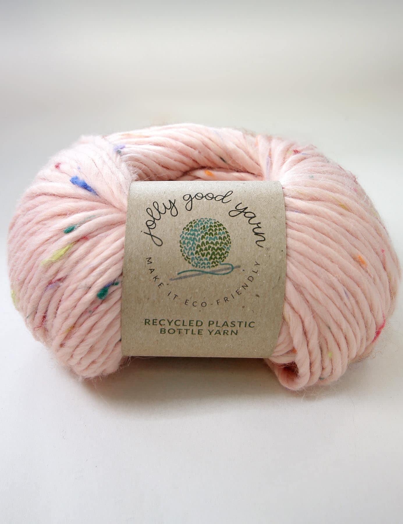Recycled Plastic Bottle Knitting Wool - 100g Balls - Lovely Shades (Ashwater Pink)
