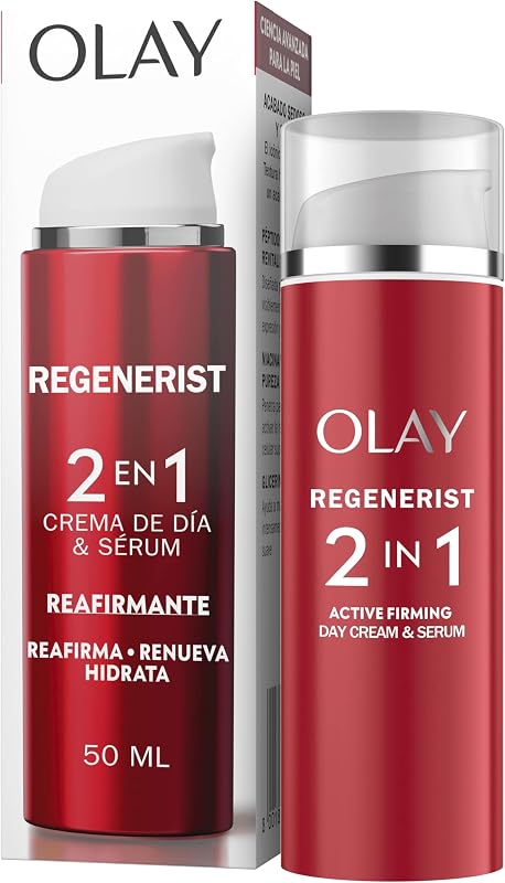 Olay regenerist ultra firming and light day serum, fórmula com niacinamida (vitamina b3) e peptídeos, hidratação instantânea e 24h, 50ml