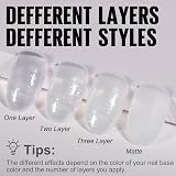 TOMICCA White Glitter Gel Nail Polish Shimmer Silver Nude Translucent Jelly Top view 5