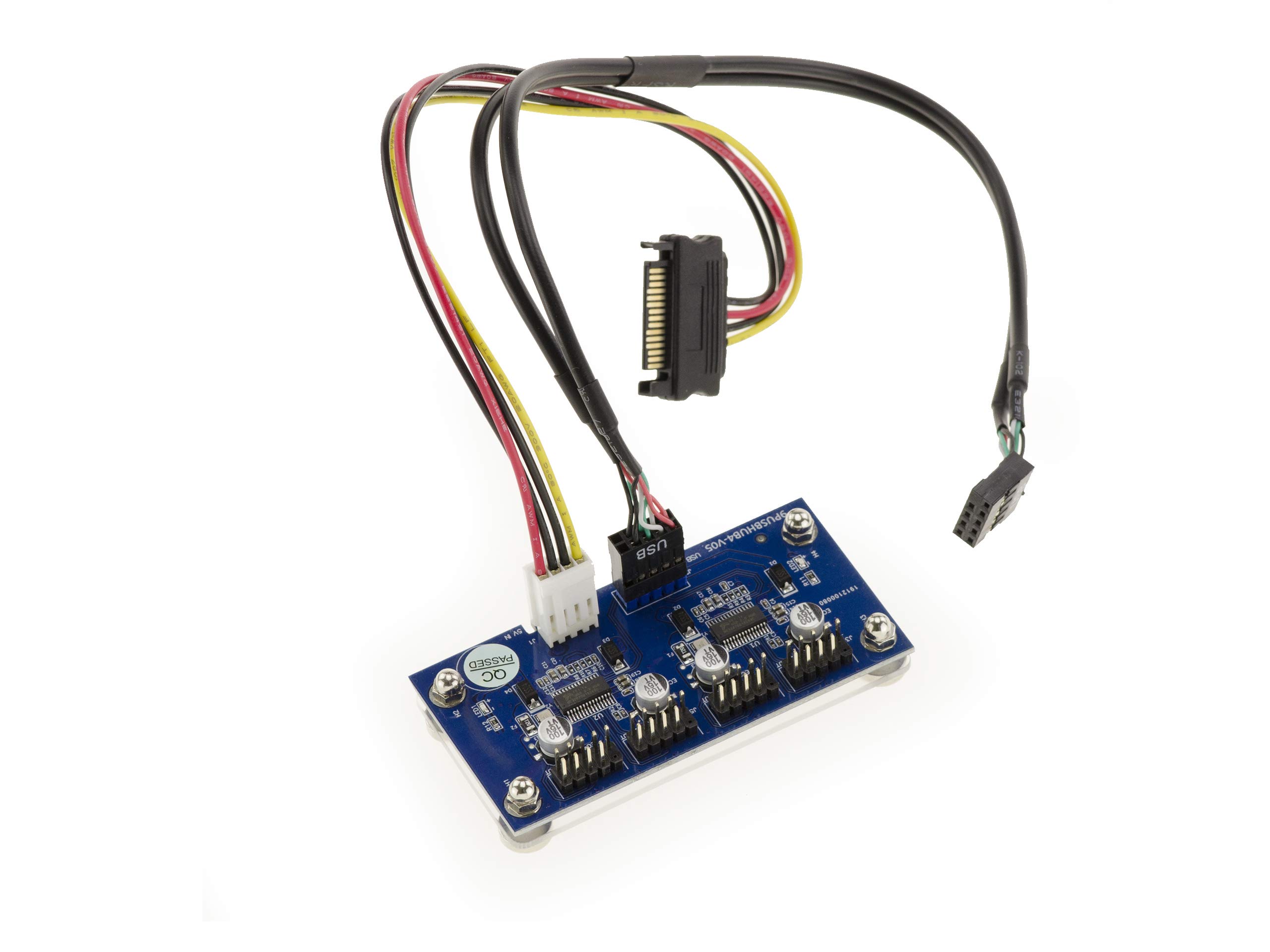 KALEA-INFORMATIQUE USB 2.0 9-pin internal connector splitter multiplier USB2 9-10 Male 4x USB2 9-10 Female