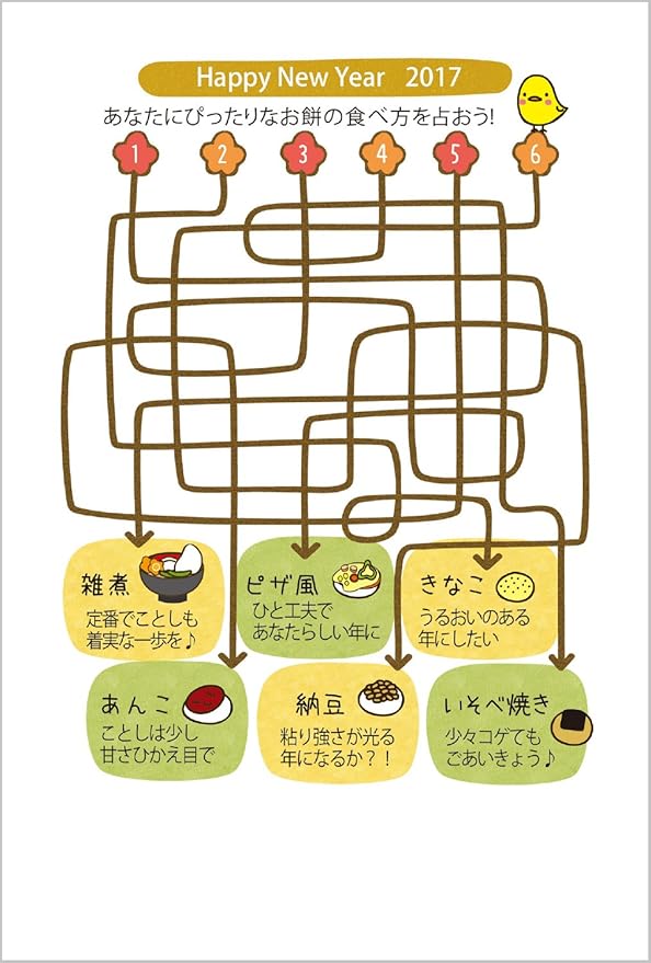 年賀状 17年酉年 5枚入り お年玉付き年賀はがき オマケ付き Nap096 ポストカード 絵柄付はがき 文房具 オフィス用品 Amazon