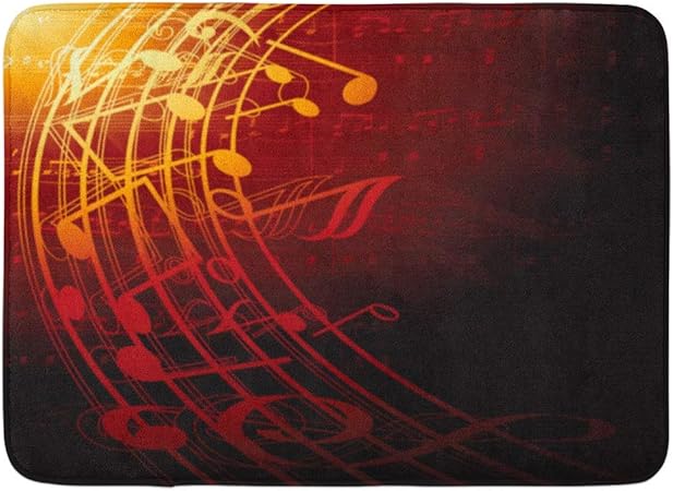 SUPERQIAO Fußmatten Badteppiche Outdoor/Indoor Türmatte Rote Musik