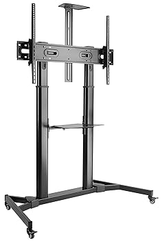 RICOO TV Ständer Wagen Standfuß Stand Neigbar Höhenverstellbar FS3610 Universal Curved LCD Fernsehtisch Rollbar Fernseher Hal