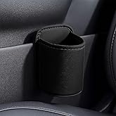 YoRise Leather Car Cup Holder, Scratch-Resistant Clip-On Auto Door Beverage Holders, Universal Hanging Vehicle Back Seat Drink Pocket Organizer for Soda Cans, Water Bottles, Coffee (Black)