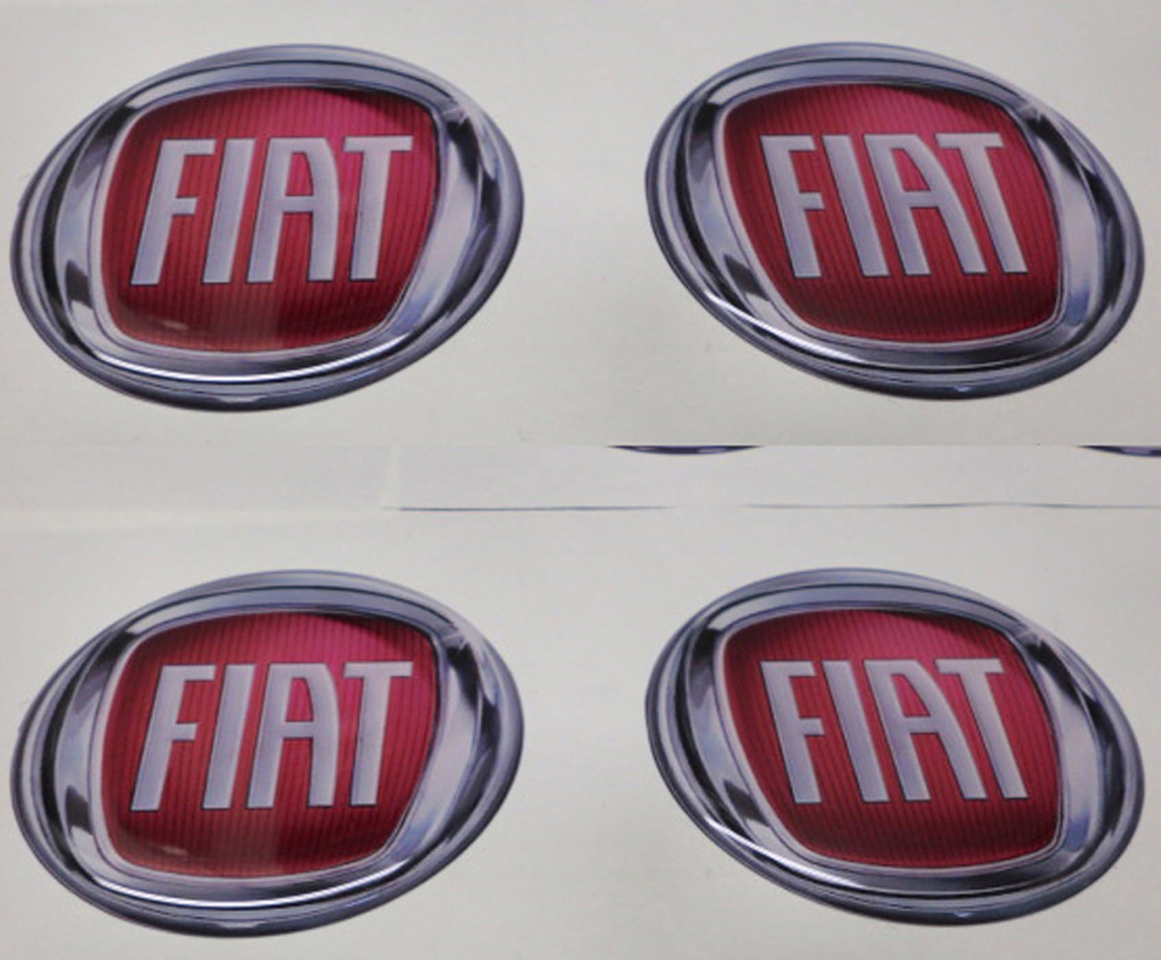50 mm Red Tuning 3d Effect 3 M Lathes Hub Caps Panda Grande Evo MyLife Bravo 500 Idea type Qubo Doblo Croma Studs Cap Stickers Stickers for Alloy Rims X 4 Pieces