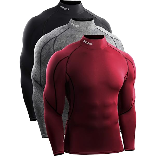 Neleus Shorts For Men NELEUS Men's Compression Workout Shirt