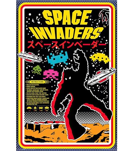 Amazon.com: Beware The Invasion - Game Space Invaders Poster 24x36
