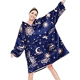 THREE POODLE Wearable Blanket Hoodie for Women, Oversized Sherpa Sweatshirt Blanket for Adults Men, Cozy Hooded Blankets, Gifts for Teen Girls Women Mom Sister