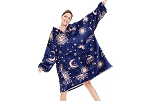 THREE POODLE Wearable Blanket Hoodie for Women, Oversized Sherpa Sweatshirt Blanket for Adults Men, Cozy Hooded Blankets, Gifts for Teen Girls Women Mom Sister