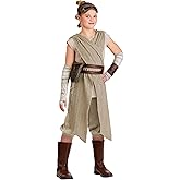 Girls Deluxe Star Wars Rey Costume | Kids Jedi Outfit for Parties, Halloween and Themed Events