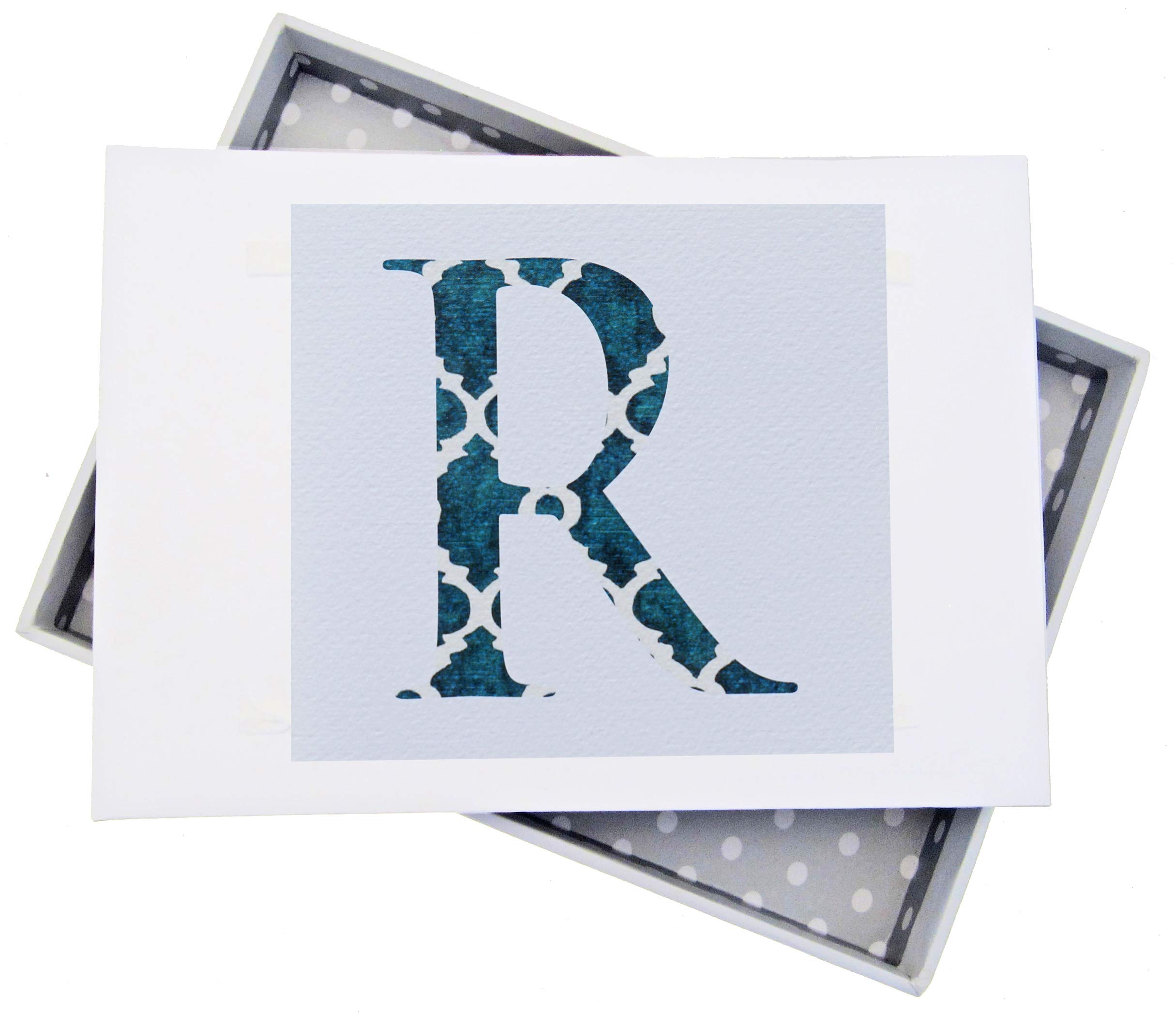 White Cotton Cards Alphabetics, Mini Photo Album, Initial R, White Board, Multi-Colour, 12.5 x 17.5 x 2.5 cm