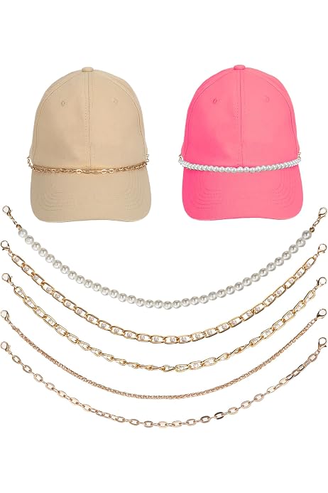 BOXOB 13-Piece Trucker Hat Chain Set - Gold & Silver Baseball Cap Brim Jewelry, Detachable DIY Accessories For Men & Women - View #11