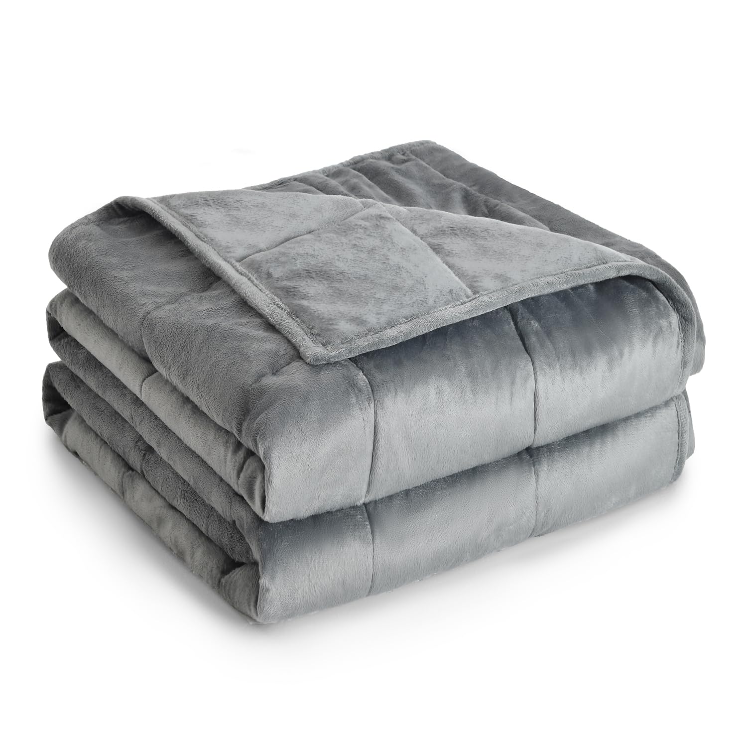 Photo 1 of Topblan Weighted Blanket Twin Size 15lbs, Adult Weighted Blankets with Soft Warm Fabric for Sleeping and Calming, Adult Heavy Blanket for Sofa Bed, Grey, 48 x 72 inches