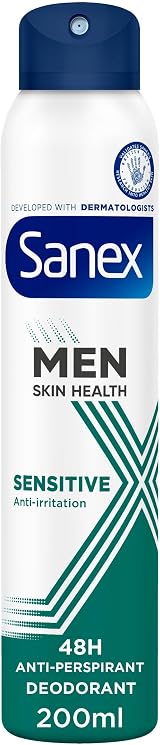 Sanex Men Sensitive Antiperspirant Deodorant Spray 200ml 48h Protection