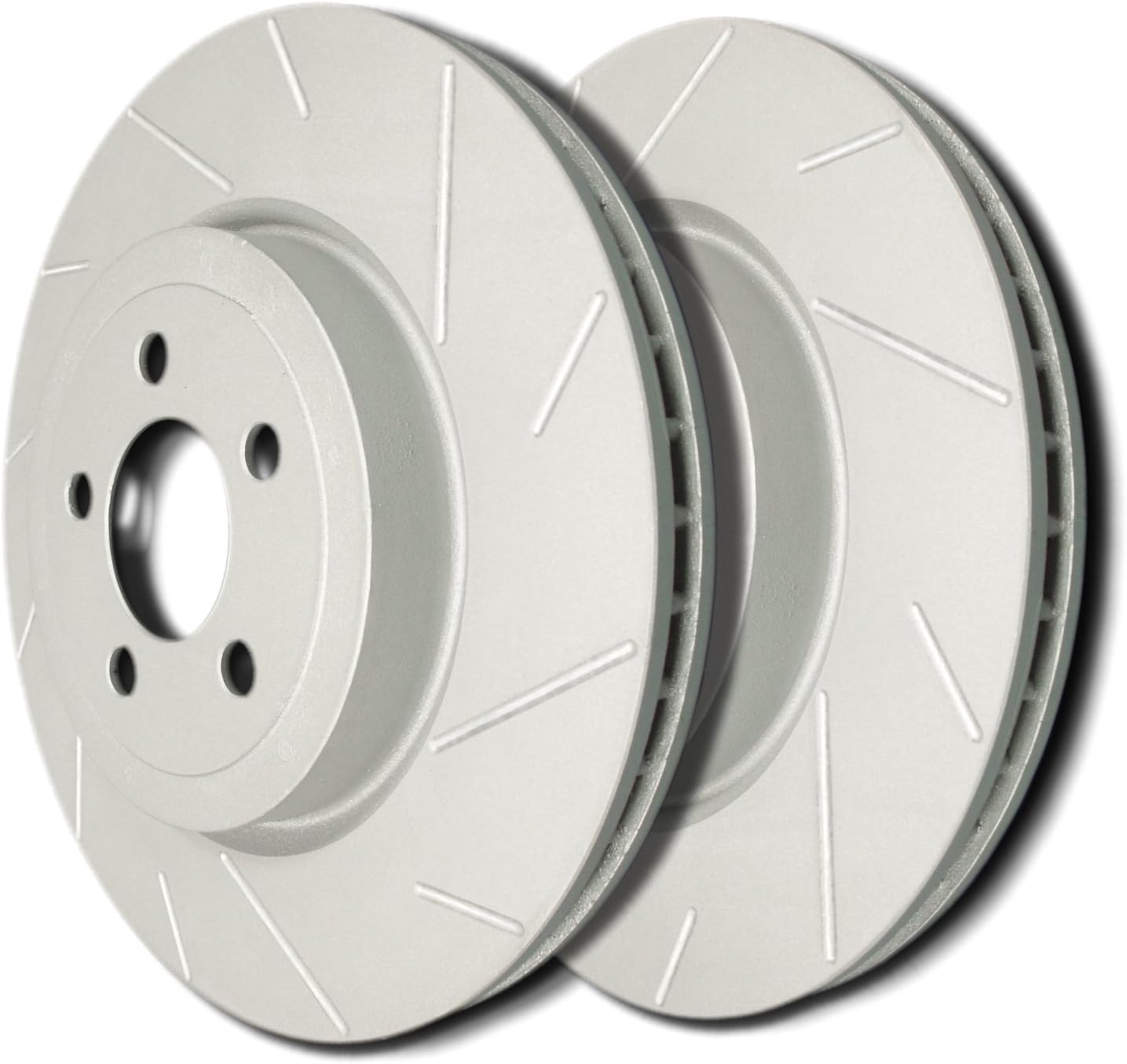 SP Performance T52444 Slotted Brake Rotors With Gray ZRC