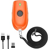 Symcode Bluetooth 2D Barcode Scanner Mini QR Portable Barcode Scanner 3-in-1 Bluetooth &amp; 2.4G Wireless &amp; USB Wired Barcode Scanner with Android,iOS,Computers,Windows, 2D QR Orange
