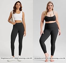 ODODOS Women's High Waist Workout Leggings 2-Pack