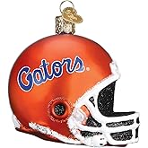 Old World Christmas Florida Gators Helmet Glass Blown Ornament for Christmas Tree, Handcrafted Holiday Decoration, University Collection