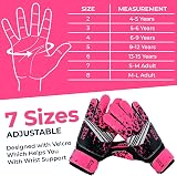 EFAH SPORTS Football Goalkeeper Gloves Pink Size 4 Boys 6-9 view 6