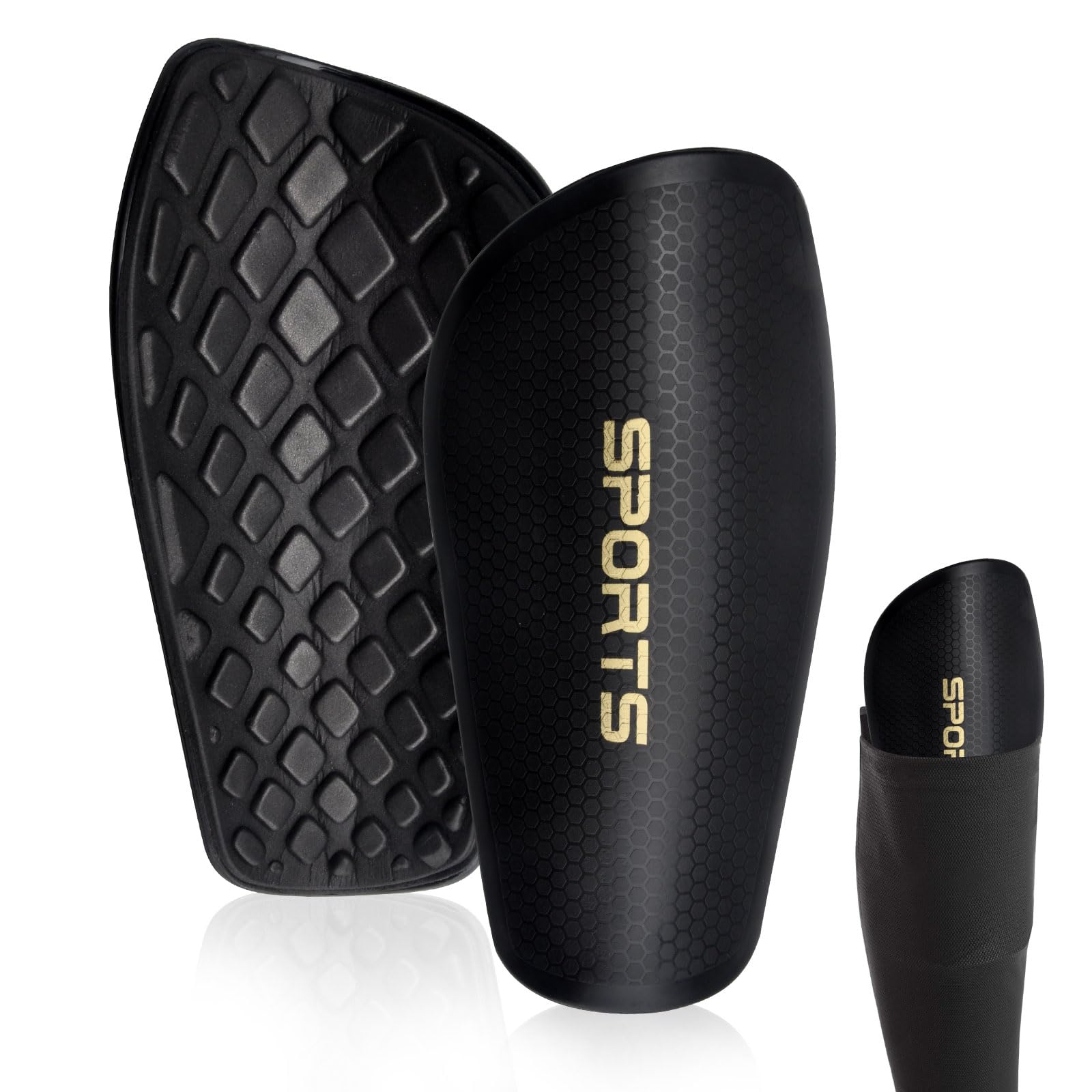 Dawris Football Shin Guards for Kids, Boys & Girls - Mini & Junior Sizes, 5-12 Years