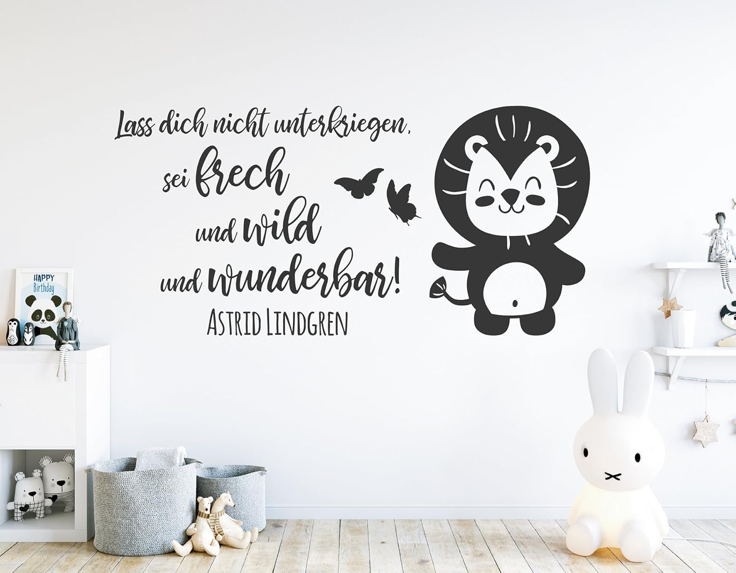 tjapalo® spkm396 Wandtattoo Kinderzimmer mit Wandspruch Sprüche"Lass