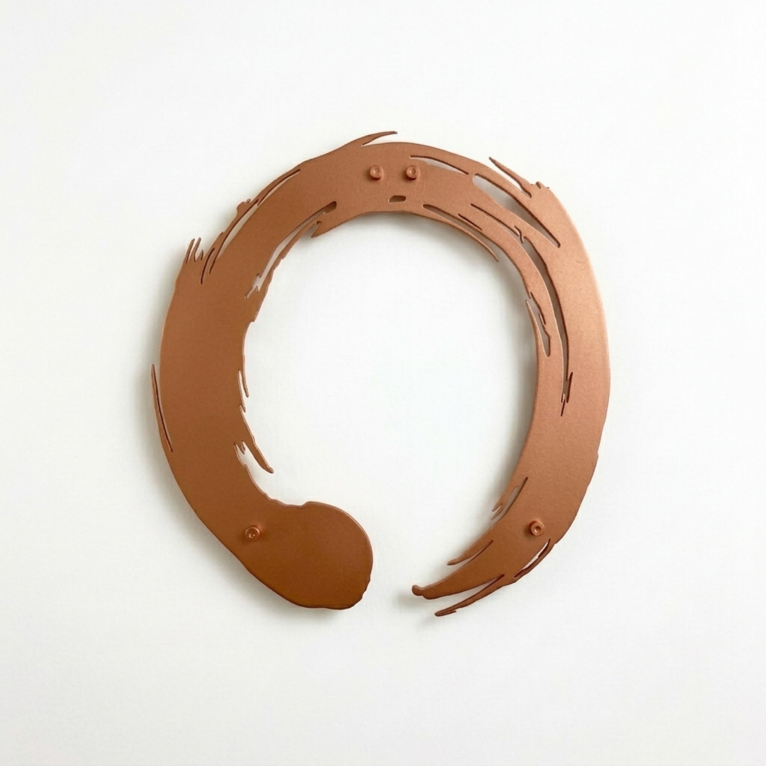 iwa concept Enso Zen Circle Metal Wall Art | Wall Decor for Living Room | Office Decor | New Year Gift | Metal Wall Decoration | Housewarming Decor (Copper)