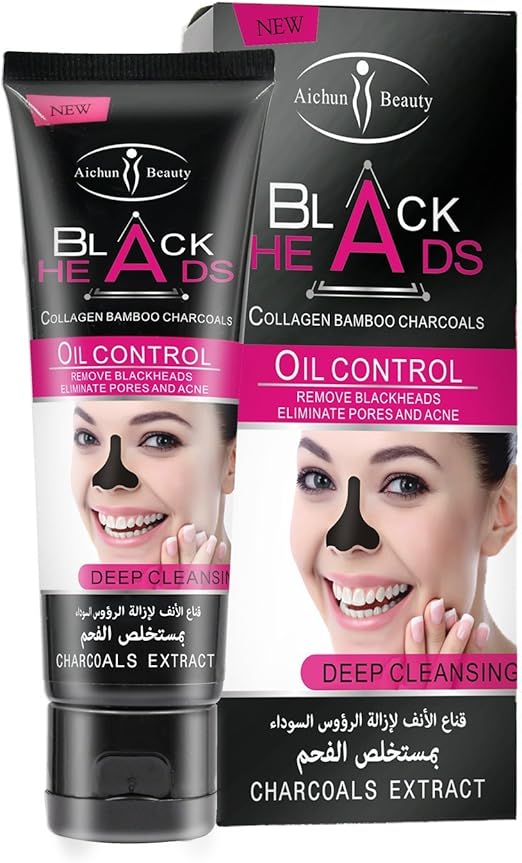 AICHUN BELEZA Blackhead Máscara Facial, Máscara Peel Off, Máscara Blackhead Remover máscara preta Deep Clean, carvão de bambu de limpeza profunda Blackhead Remover Purificante Peel cara 50g Máscara: Amazon.com.br: Beleza