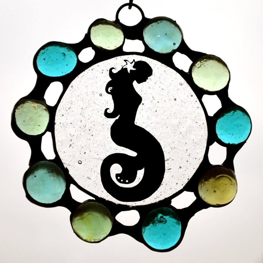 Mermaid Stained Glass Ornament