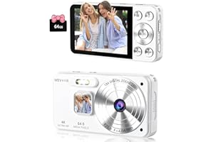 Digital Camera, 2.8 Inch LCD Screen Compact Camera with 64GB TF Card, Wevoor 18X Digital Zoom Auto-Focus Digicam for Travel P