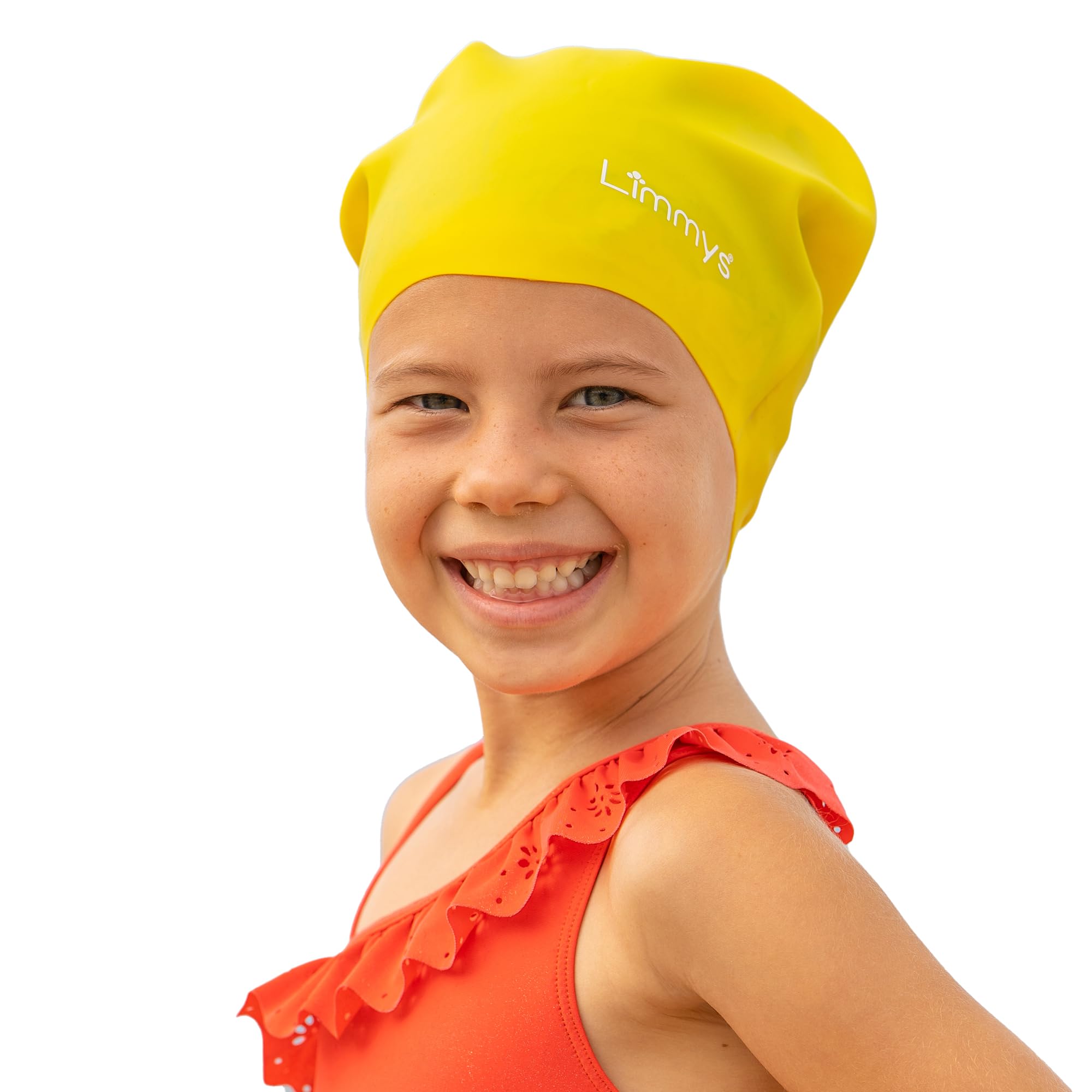 Limmys Kids Swim Cap – 100% Silicone Swim Cap for Long Hair – Soft, Stretchy & Comfortable Swimming Cap – Designed for Durability & a Tangle-Free Experience