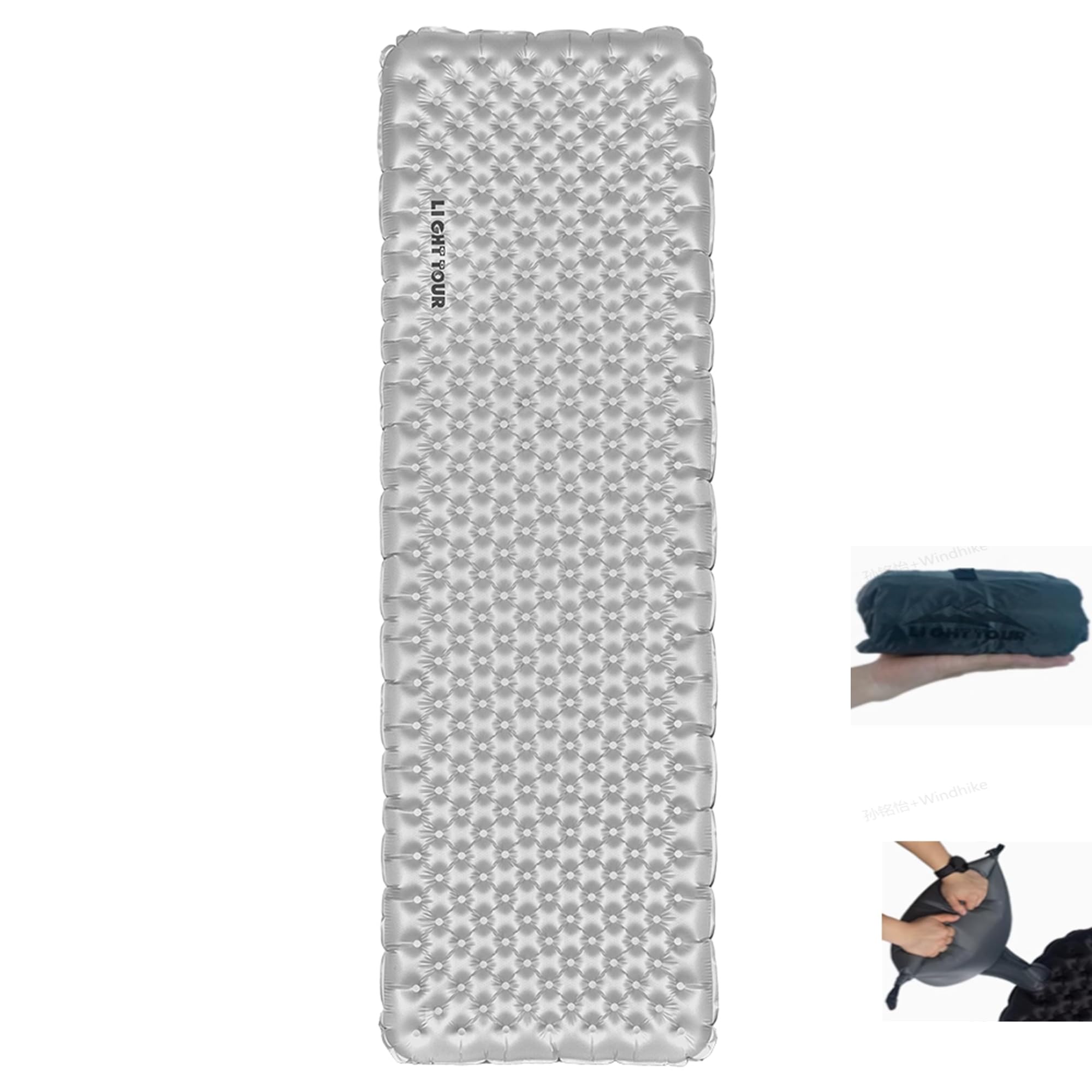 windhike Inflatable Sleeping Mattress R-Value 5.8/7.5 Withstands -20°C/-30°C Lightweight 415-620g 7–10 cm Thickness Insulated Warmth Moisture Barrier Camping Folding Pad Backpacking Travel