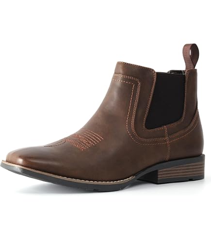 Amazon.com | Rvminyta Cowboy Boots for Men Square Toe Chelsea