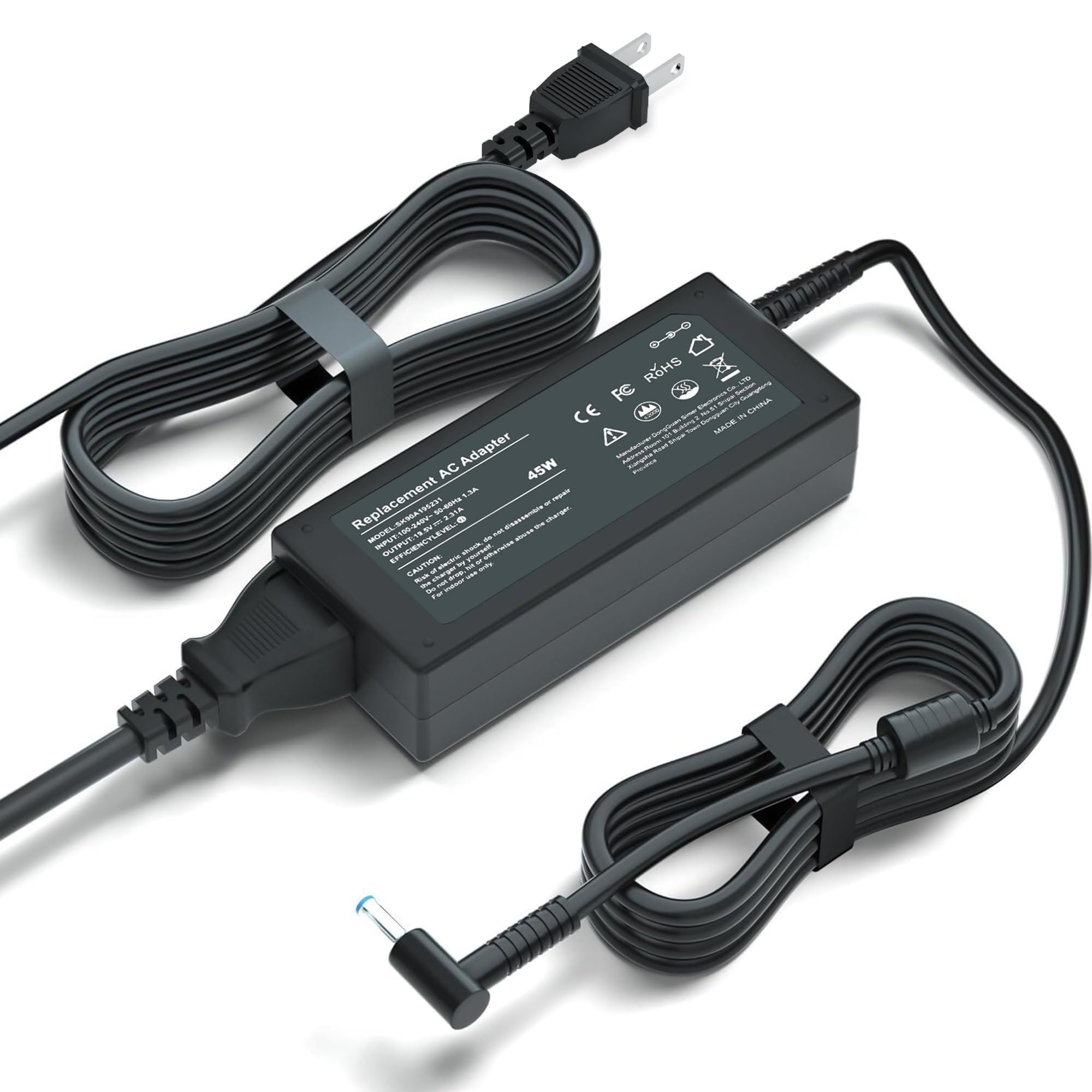 Photo 1 of 45W Laptop Charger Replacement for HP Stream 11 13 14,19.5V2.31A Notebook Power Supply for Pavilion Touchsmart, Elitebook Folio,Zbook 14u 15u,Pavilion x360,Spectre Ultrabook, Ac Adapter Blue Tip