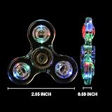 SCIONE Crystal White LED Light Up Fidget Spinner Toys for Kids Adults view 4
