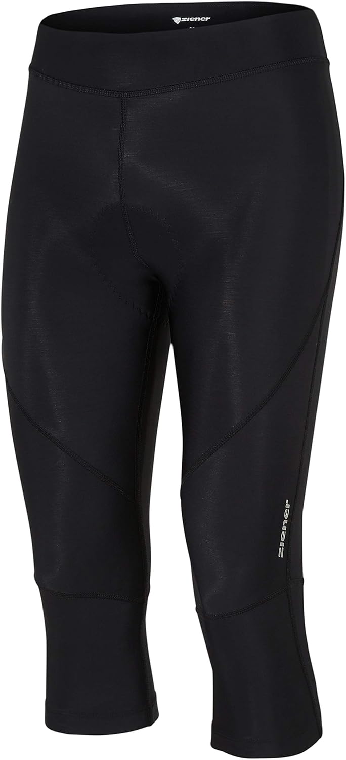 Pantalone Ciclismo Donna Gonso Lecce - 3/4, Imbottito, Taglio Tight, Nero